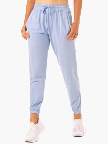 Spodnie Sportowe Damskie Ryderwear Women Track Pants Off-Duty Fleece Niebieskie | PL1103FM