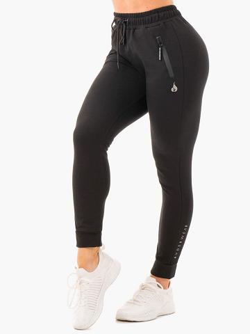 Spodnie Sportowe Damskie Ryderwear Women Track Pants Luxe Czarne | PL1119RW