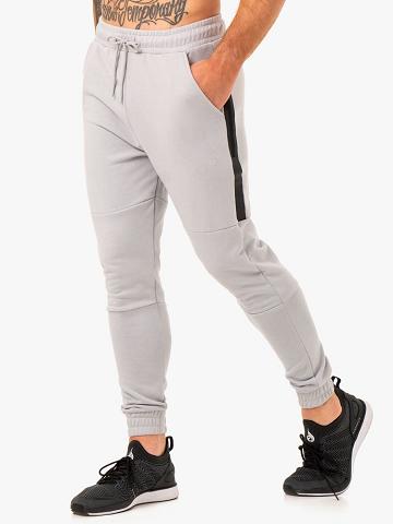 Spodnie Sportowe Męskie Ryderwear Men Track Pants Restore Fleece Białe Szare | PL3106EX