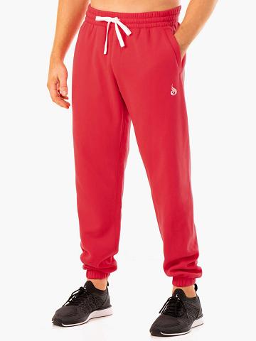 Spodnie Sportowe Męskie Ryderwear Men Track Pants Recharge Relaxed Czerwone | PL3116LH