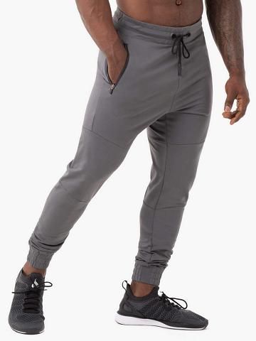 Spodnie Sportowe Męskie Ryderwear Men Track Pants Energys Szare | PL3143AP