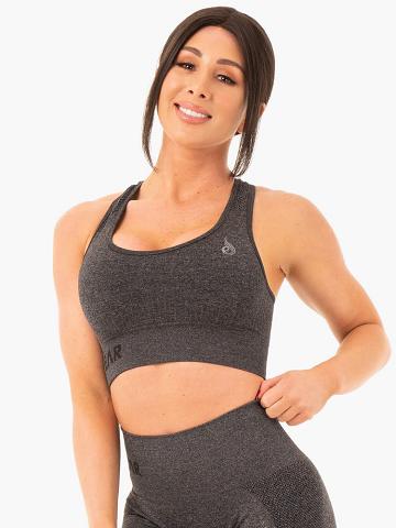 Staniki Sportowe Damskie Ryderwear Women Sports Bra Seamless Staples Szare | PL1586EX