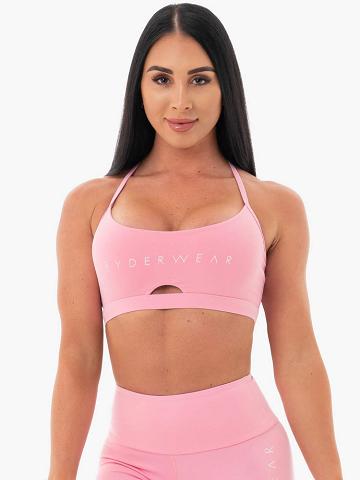 Staniki Sportowe Damskie Ryderwear Women Sports Bra Staples Różowe | PL1595SO