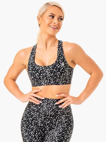 Staniki Sportowe Damskie Ryderwear Women Sports Bra Reform Czarne | PL1662QZ