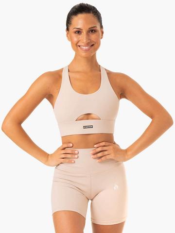 Staniki Sportowe Damskie Ryderwear Women Sports Bra Base Racer Back Głęboka Brązowe | PL1681ZG