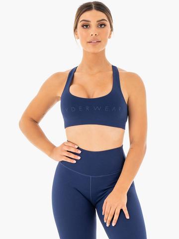 Staniki Sportowe Damskie Ryderwear Women Sports Bra Motion Granatowe | PL1685BC