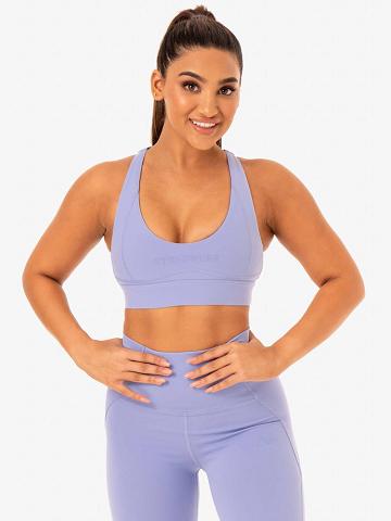 Staniki Sportowe Damskie Ryderwear Women Sports Bra Sola Fioletowe | PL1701FM