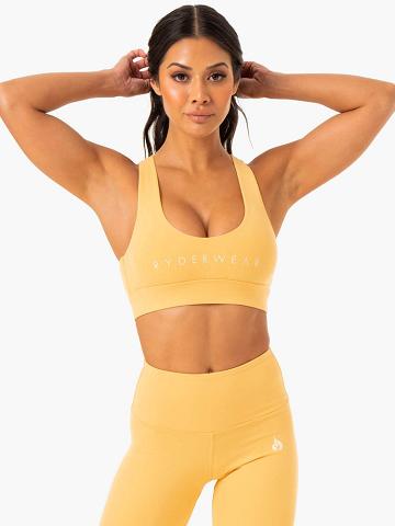 Staniki Sportowe Damskie Ryderwear Women Sports Bra Staples Cross Over Mango | PL1739MA