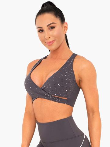 Staniki Sportowe Damskie Ryderwear Women Sports Bra Lunar Luxe Szare | PL1766QZ