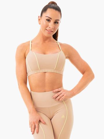 Staniki Sportowe Damskie Ryderwear Women Sports Bra Glow Khaki | PL1810LH