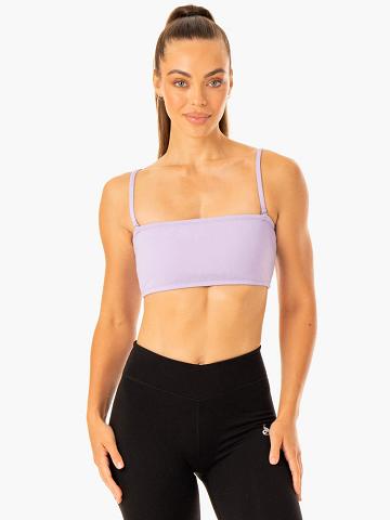 Staniki Sportowe Damskie Ryderwear Women Sports Bra Convertible Bandeau Lawenda | PL1813CE