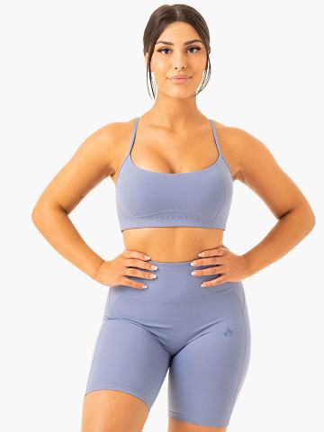 Staniki Sportowe Damskie Ryderwear Women Sports Bra NKD Frame Niebieskie | PL1896QZ