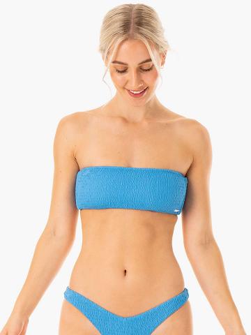 Stroje Kąpielowe Damskie Ryderwear Women Swimwear Paradise Bandeau Bikini Top Niebieskie | PL1497KI