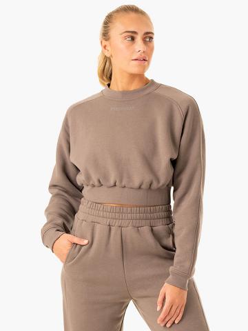 Swetry Damskie Ryderwear Women Sweaters Sideline Szare Brązowe | PL1509RW