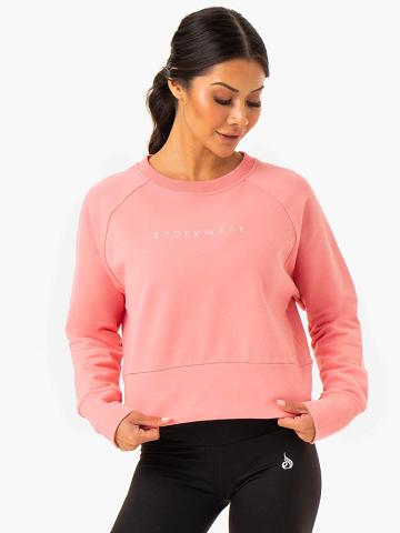 Swetry Damskie Ryderwear Women Sweaters Motion Różowe Różowe | PL1518DN