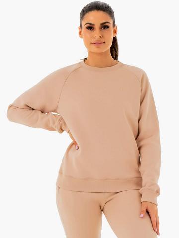 Swetry Damskie Ryderwear Women Sweaters Adapt Boyfriend Beżowe | PL1523KI