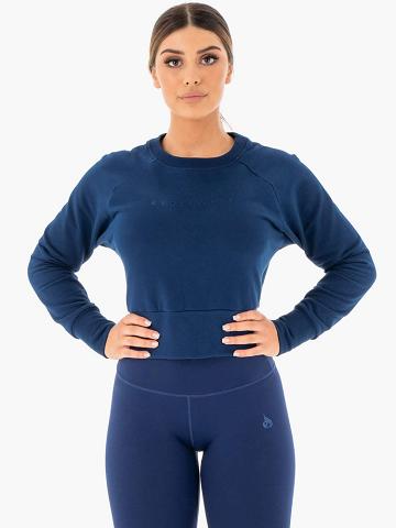 Swetry Damskie Ryderwear Women Sweaters Motion Granatowe | PL1537YU