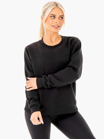 Swetry Damskie Ryderwear Women Sweaters Motion Oversized Czarne | PL1539IS