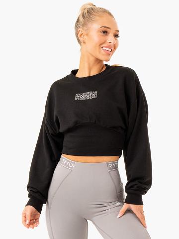 Swetry Damskie Ryderwear Women Sweaters Level Up Jumper Czarne | PL1576LH