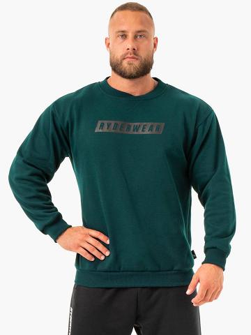 Swetry Męskie Ryderwear Men Sweaters Force Pullover Zielone | PL2828VD