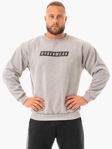 Swetry Męskie Ryderwear Men Sweaters Force Pullover Szare | PL2833KI