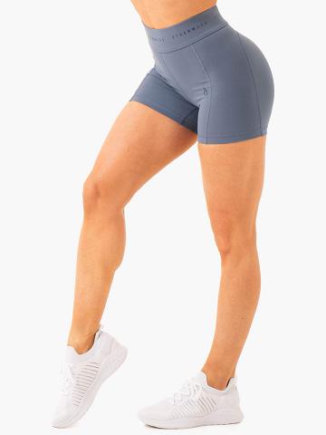 Szorty Damskie Ryderwear Women Shorts Advance Compression Szare Niebieskie | PL2044LH