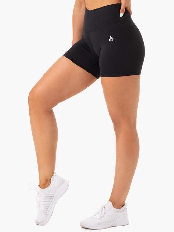 Szorty Damskie Ryderwear Women Shorts Amazon High Waisted Czarne | PL2133RW