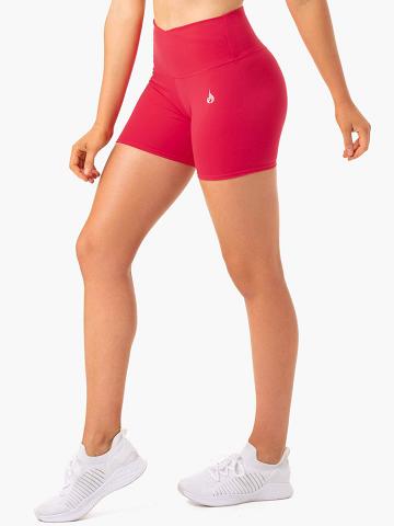 Szorty Damskie Ryderwear Women Shorts Amazon High Waisted Czerwone | PL2210EX