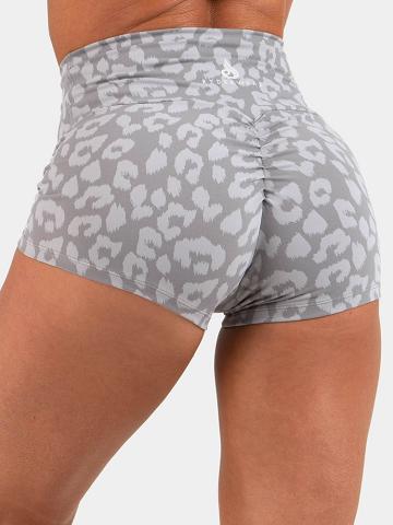 Szorty Damskie Ryderwear Women Shorts Animal Scrunch Bum Panterka Szare | PL2138OR