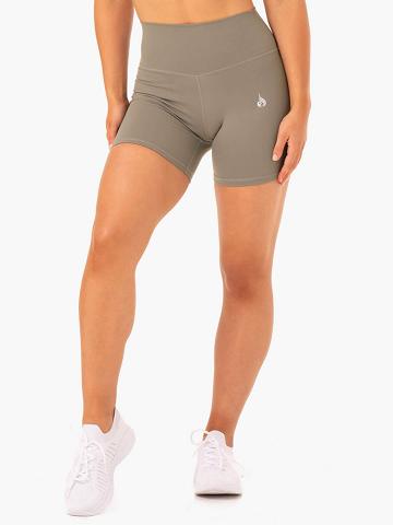 Szorty Damskie Ryderwear Women Shorts Base High Waisted Khaki | PL1976EX