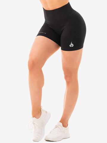 Szorty Damskie Ryderwear Women Shorts Geo Seamless High Waisted Czarne | PL2108TV