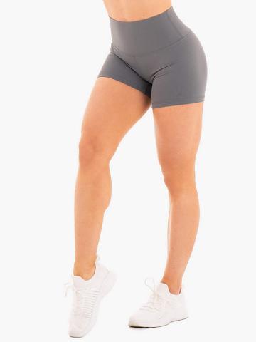 Szorty Damskie Ryderwear Women Shorts NKD High Waisted Szare | PL1946NB