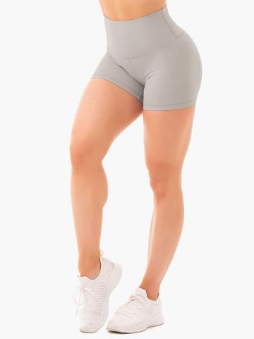 Szorty Damskie Ryderwear Women Shorts NKD High Waisted Szare | PL1958AP