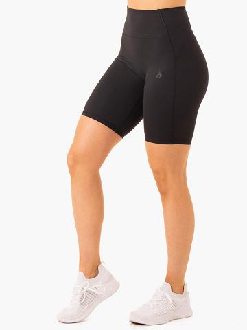 Szorty Damskie Ryderwear Women Shorts NKD Frame High Waisted Bike Czarne | PL2037SO