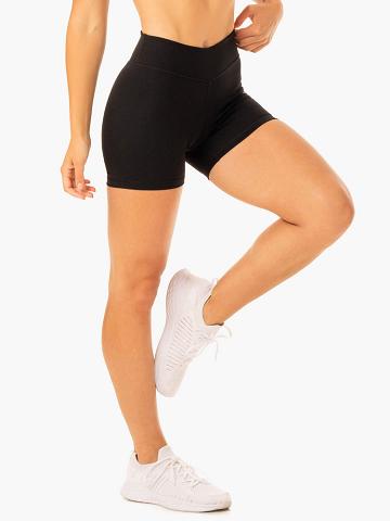 Szorty Damskie Ryderwear Women Shorts Revival Scrunch Bum Czarne | PL1997BC