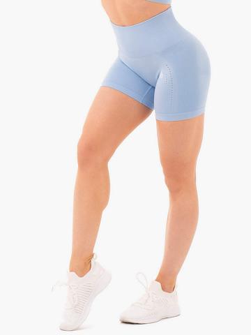 Szorty Damskie Ryderwear Women Shorts Seamless Staples Niebieskie | PL1953YU