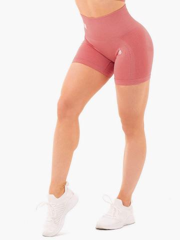 Szorty Damskie Ryderwear Women Shorts Seamless Staples Różowe Różowe | PL1954UT