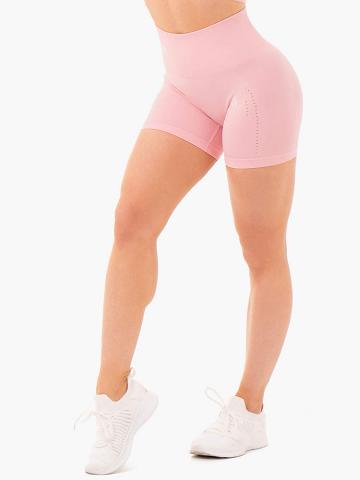 Szorty Damskie Ryderwear Women Shorts Seamless Staples Różowe | PL1955IS