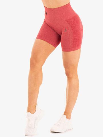 Szorty Damskie Ryderwear Women Shorts Seamless Staples Różowe Czerwone | PL2112OR