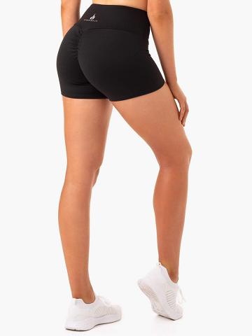 Szorty Damskie Ryderwear Women Shorts Staples Scrunch Bum Booty Czarne | PL1948QZ