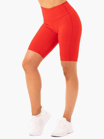 Szorty Damskie Ryderwear Women Shorts Staples Bike Czerwone | PL2003RW