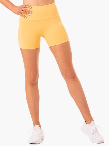 Szorty Damskie Ryderwear Women Shorts Staples Scrunch Bum Mid Length Mango | PL2018LH