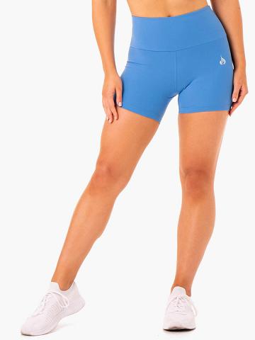 Szorty Damskie Ryderwear Women Shorts Staples Scrunch Bum Mid Length Niebieskie | PL2163IS