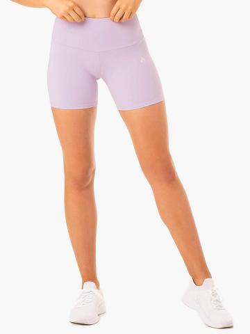 Szorty Damskie Ryderwear Women Shorts Staples Scrunch Bum Mid Length Fioletowe | PL2174LH