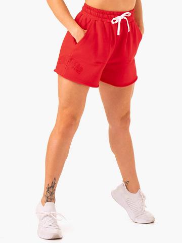 Szorty Damskie Ryderwear Women Shorts Ultimate Longline Track Czerwone | PL2182QZ