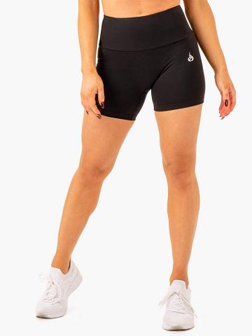 Szorty Damskie Ryderwear Women Shorts Vital Mid Length Scrunch Czarne | PL1977RW