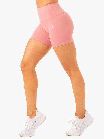 Szorty Damskie Ryderwear Women Shorts Vital Mid Length Scrunch Różowe | PL2001WY