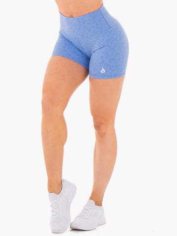 Szorty Damskie Ryderwear Women Shorts Wild High Waisted Niebieskie Panterka | PL2186TV