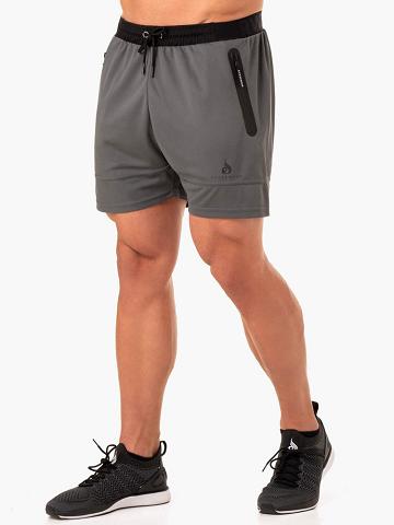 Szorty Męskie Ryderwear Men Shorts Action Mesh Szare | PL2812DN