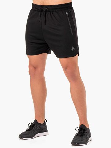 Szorty Męskie Ryderwear Men Shorts Camo Tech Mesh Treningowe Czarne | PL2796EX